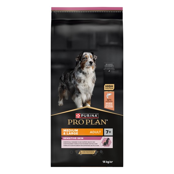 PRO PLAN CÃO ADULT 7+ MEDIUM/ LARGE STVE SKIN - SALMÃO