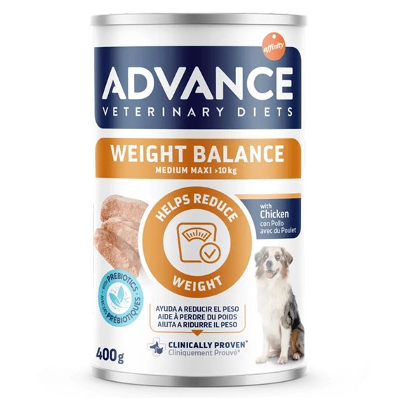 ADVANCE VETERINARY DIETS CÃO WET WEIGHT BALANCE MEDIUM/MAXI