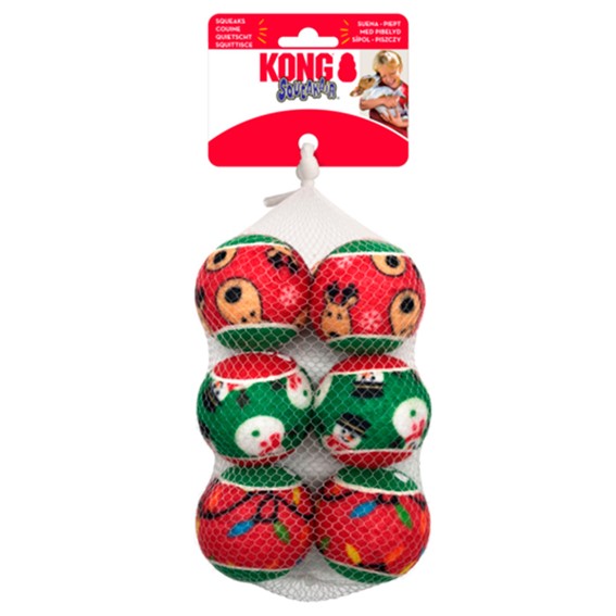 KONG HOLIDAY SQUEAKAIR 6 BALLS
