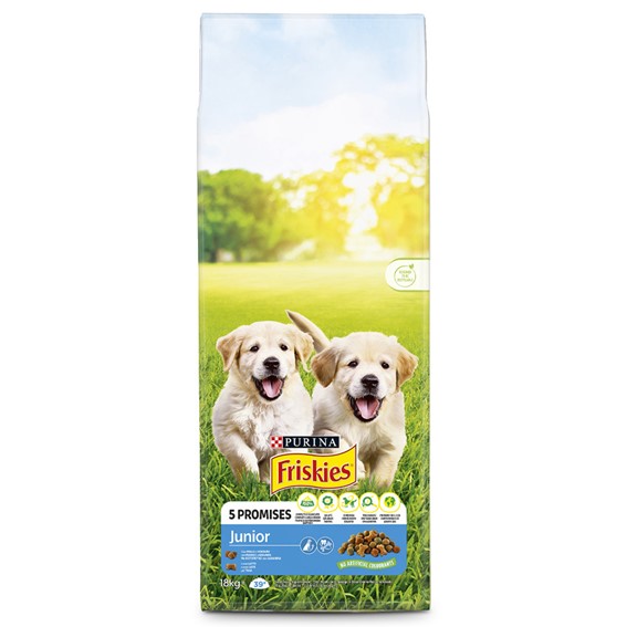 FRISKIES CÃO JÚNIOR - FRANGO, VEGETAIS E LEITE