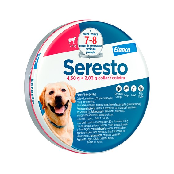 SERESTO COLEIRA CÃES +8 KG - 1 COLEIRA