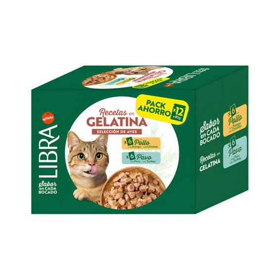 LIBRA GATO HÚMIDO FRANGO E PERU - GELATINA