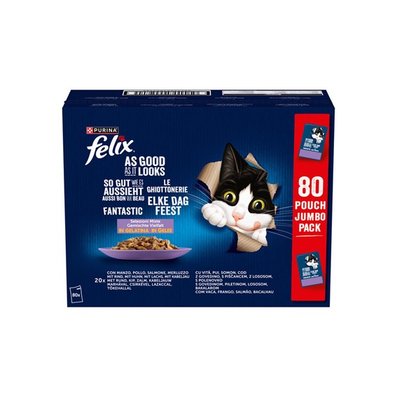 PURINA FELIX FANTASTIC SELEÇÃO DE FAVORITOS - GELATINA